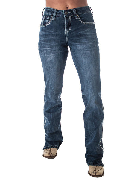 'Lightning' Natural Waist Bootcut Jeans