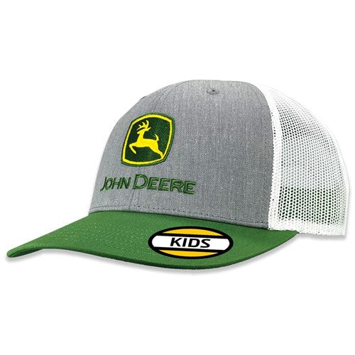 JD Kids Trucker Mesh Cap - Grey/Green
