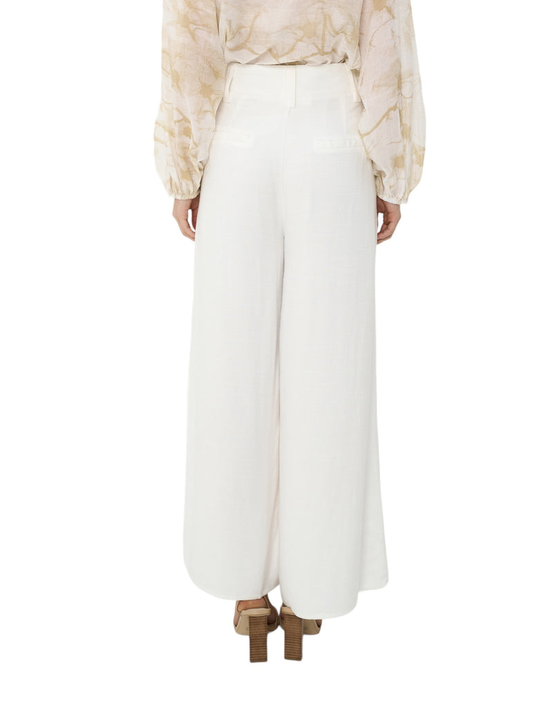 'Jessika' Linen Silk Pants - Ivory