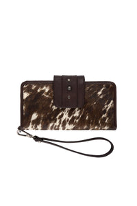 'Alison' Cowhide Wallet - Brown