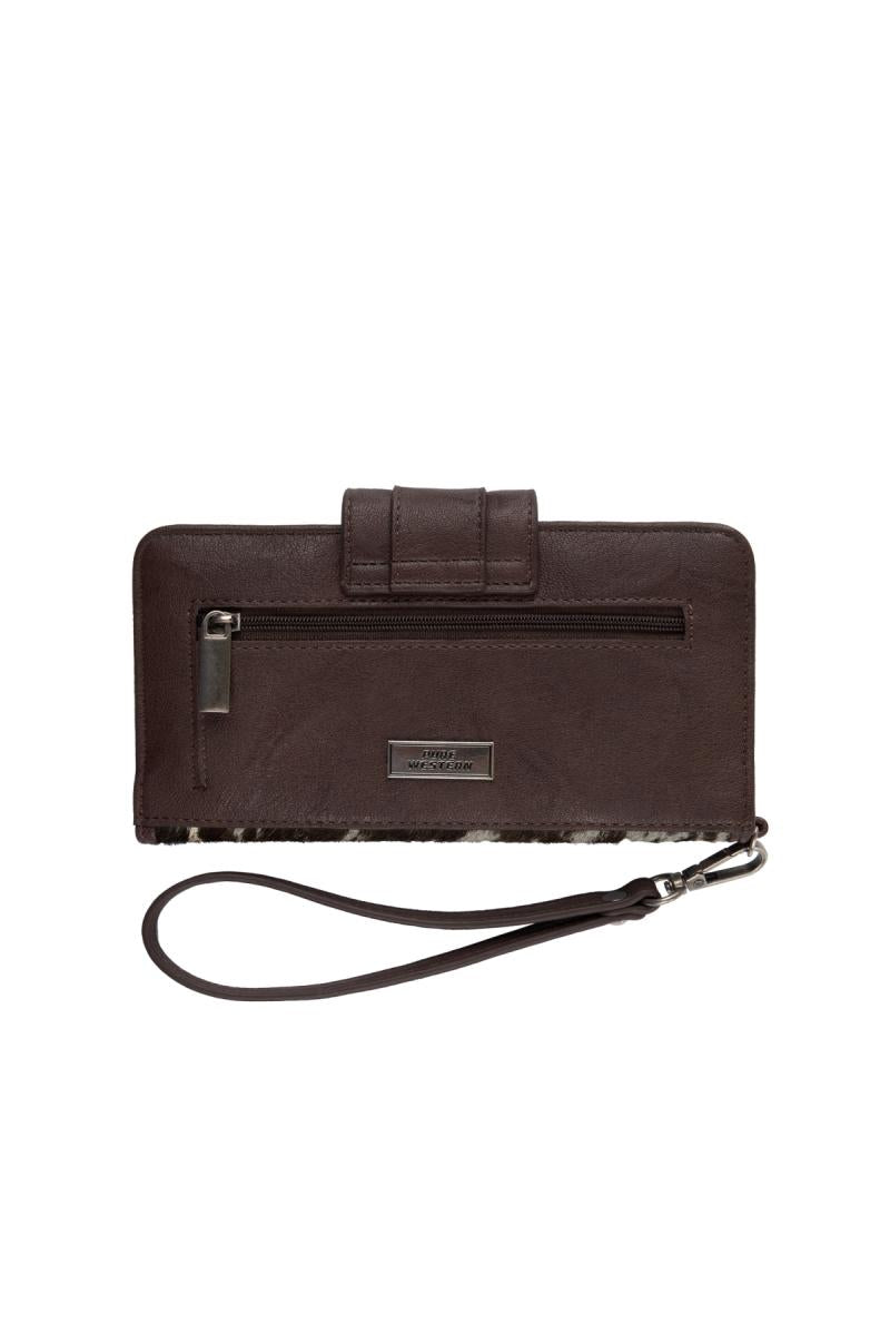 'Alison' Cowhide Wallet - Brown