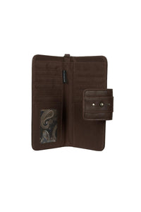 'Alison' Cowhide Wallet - Brown