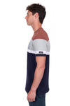 'Jeffery' T Shirt - Rust/Navy
