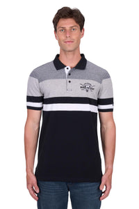 'Shane' Polo Shirt - Black/Grey