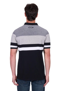'Shane' Polo Shirt - Black/Grey