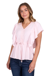 'Nikita' Blouse - Baby Pink