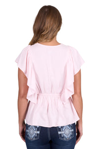 'Nikita' Blouse - Baby Pink