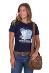 'Sherry' Short Sleeve T-Shirt - Navy