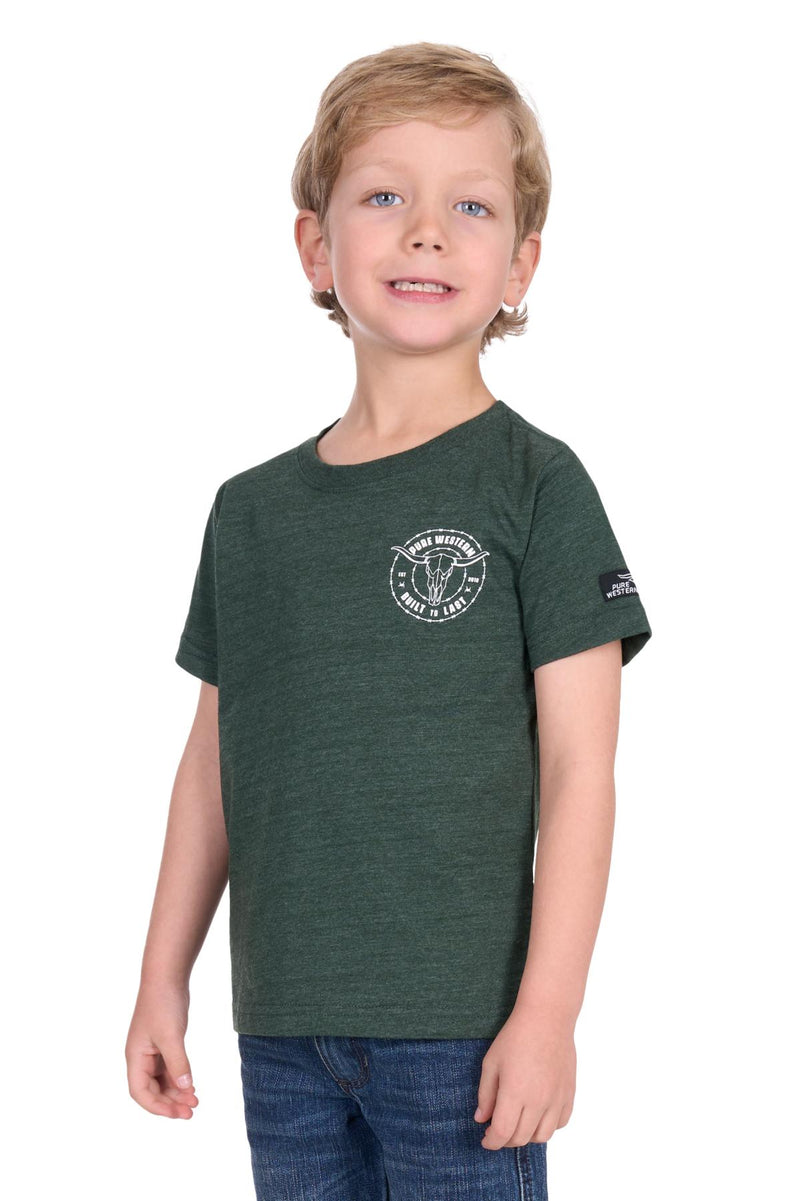 Boys 'Walker' T-Shirt - Green Marle