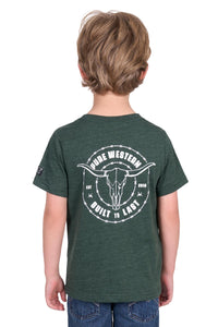 Boys 'Walker' T-Shirt - Green Marle