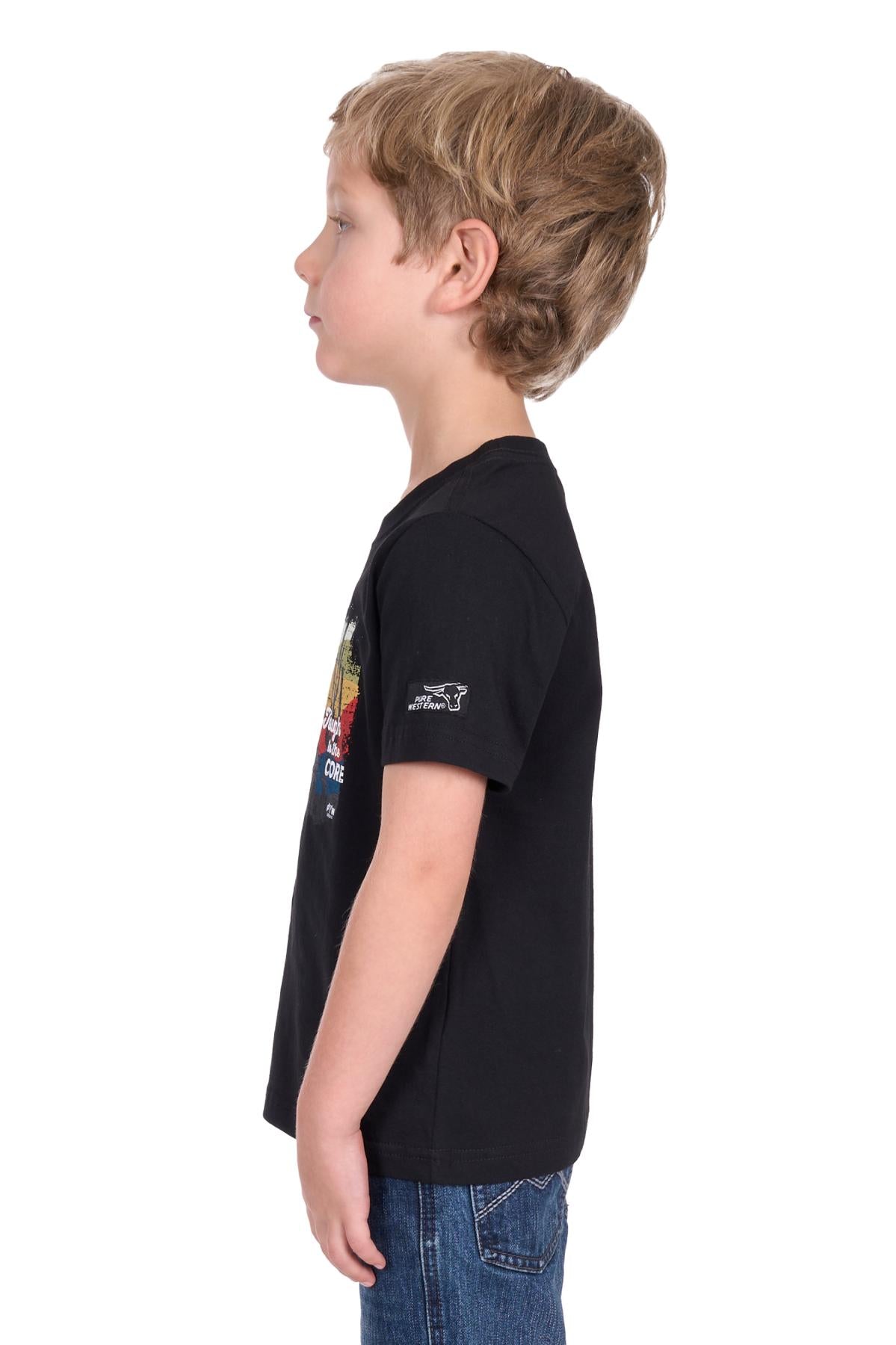 Boys 'Terry' T-Shirt - Black
