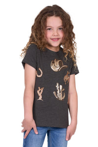 Girls 'Bonita' T-Shirt - Charcoal