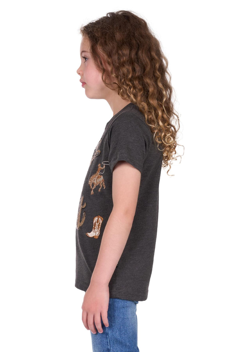 Girls 'Bonita' T-Shirt - Charcoal