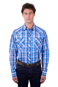 'Wade' Check Western Long Sleeve Shirt