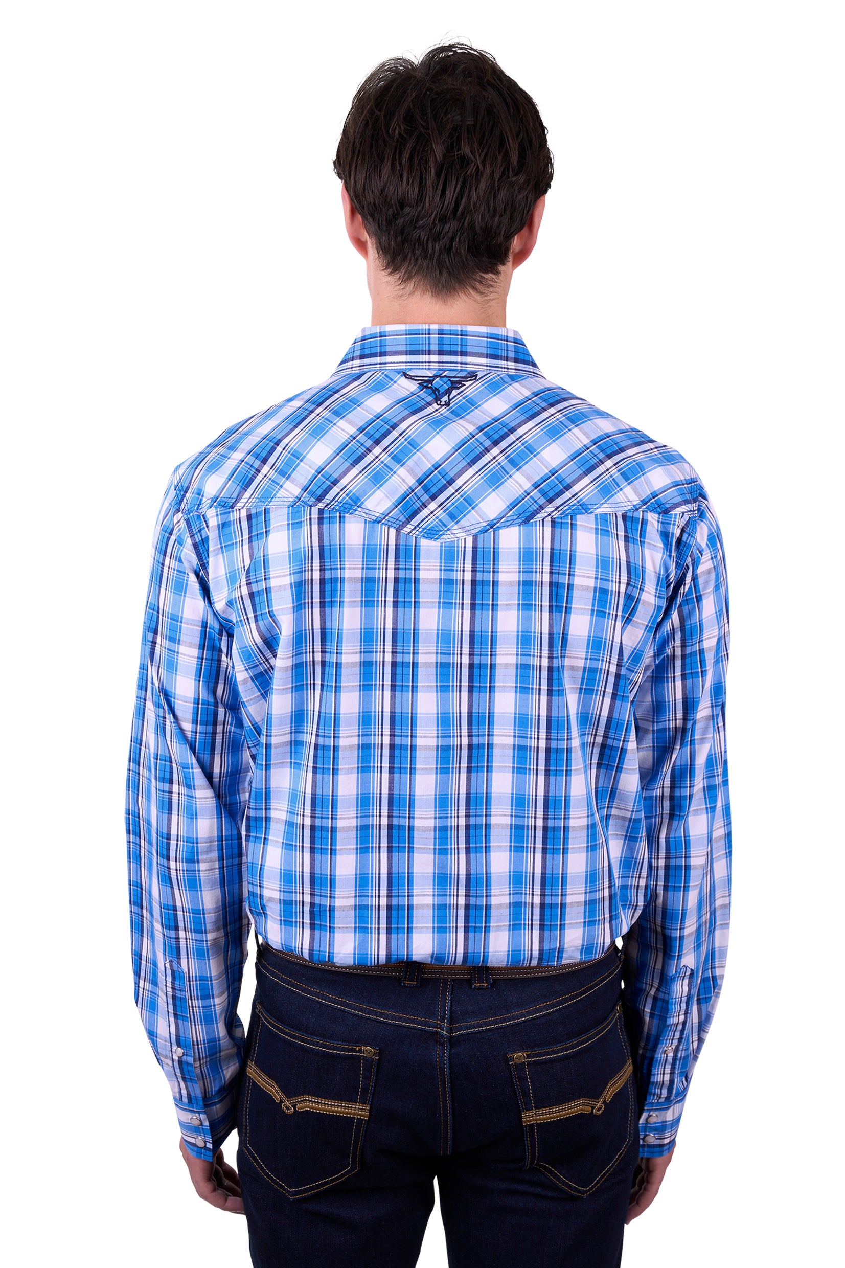 'Wade' Check Western Long Sleeve Shirt
