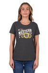 'Kendra' Short Sleeve T-Shirt - Charcoal
