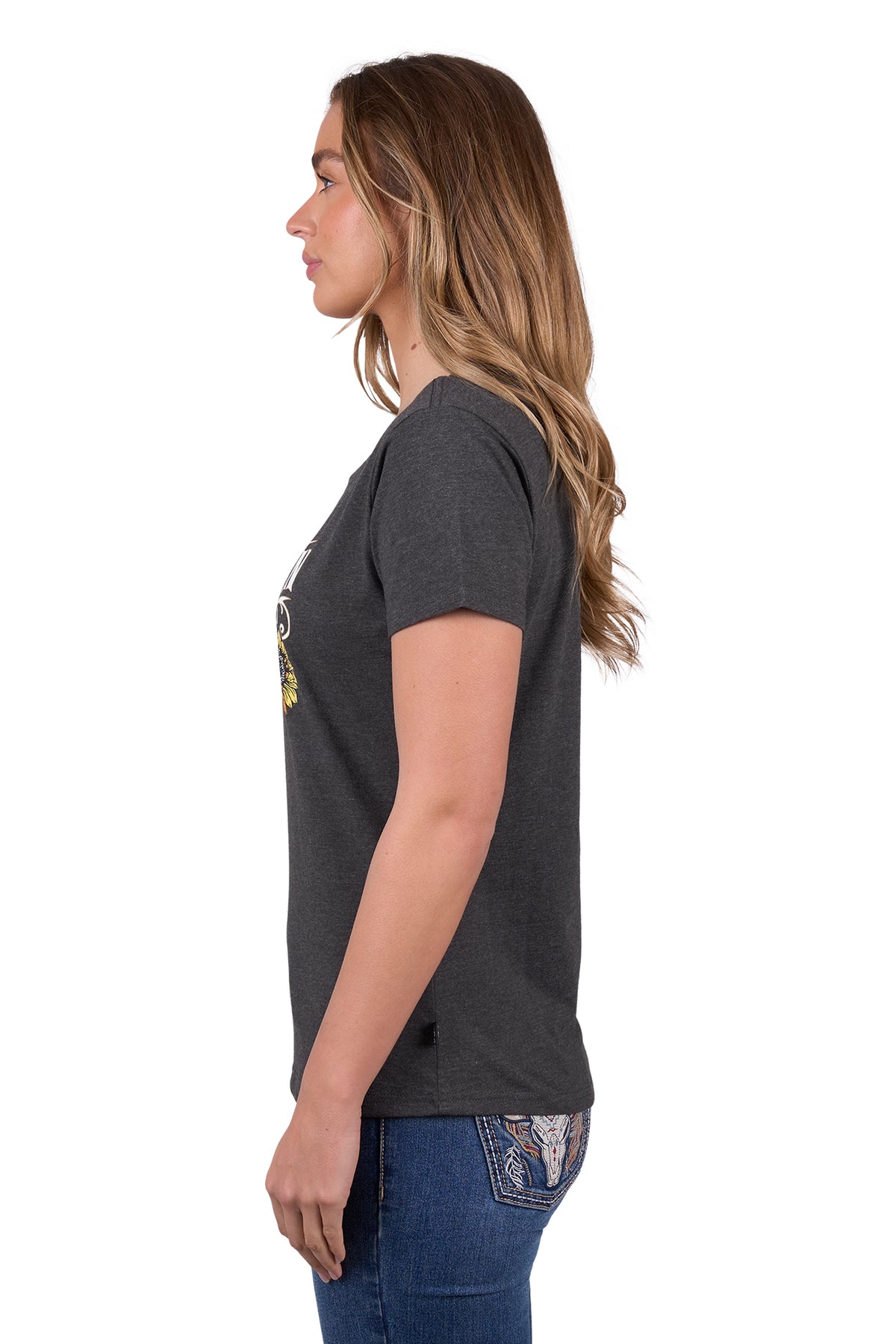 'Kendra' Short Sleeve T-Shirt - Charcoal