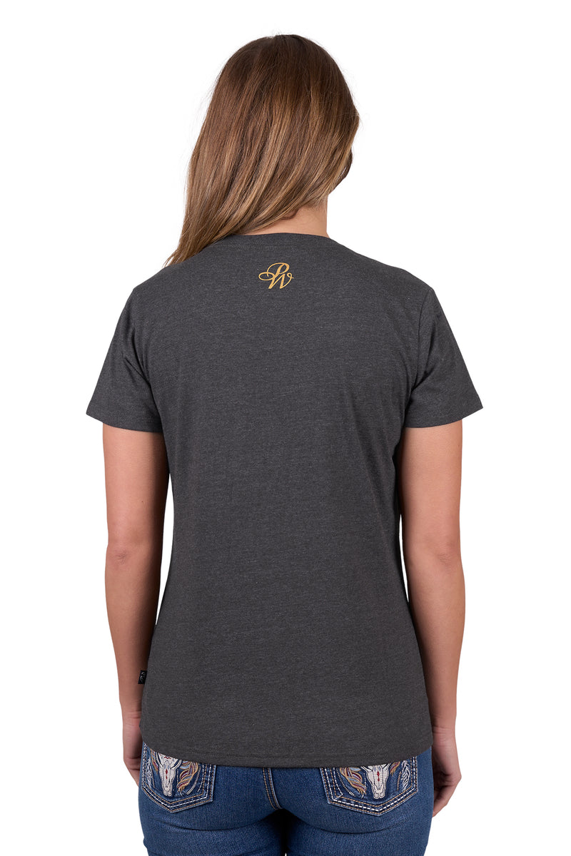 'Kendra' Short Sleeve T-Shirt - Charcoal