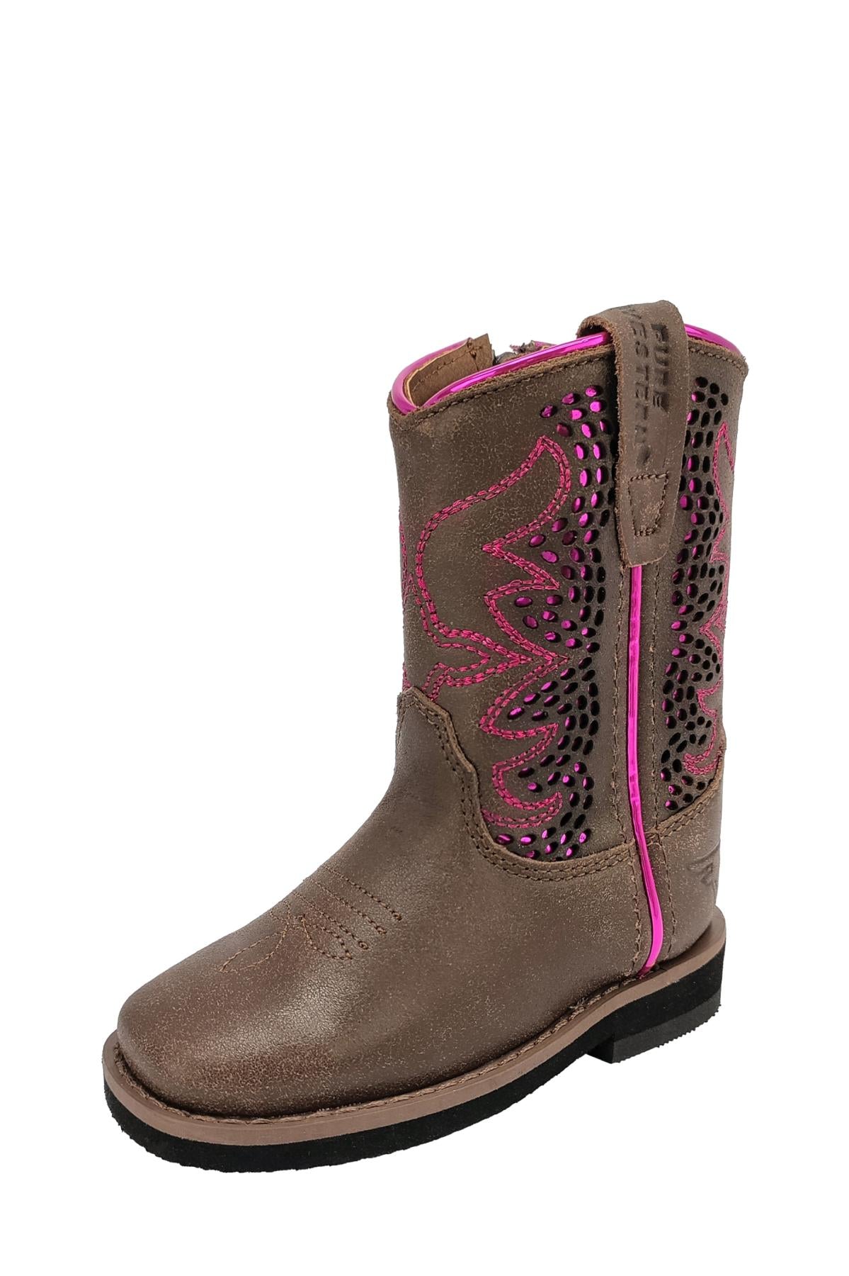 'Abby' Toddler Western Boot - Fuchsia