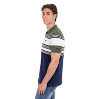 'Jay' Polo Shirt - Green/Navy