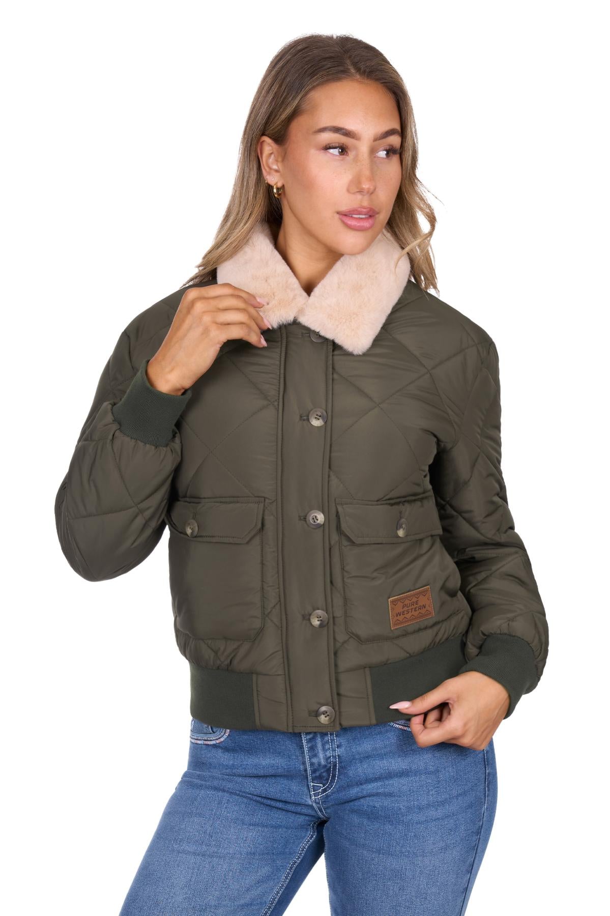 Womens 'Emelia' Jacket - Khaki