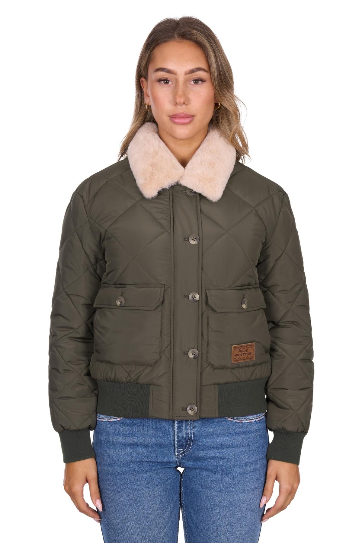 Womens 'Emelia' Jacket - Khaki
