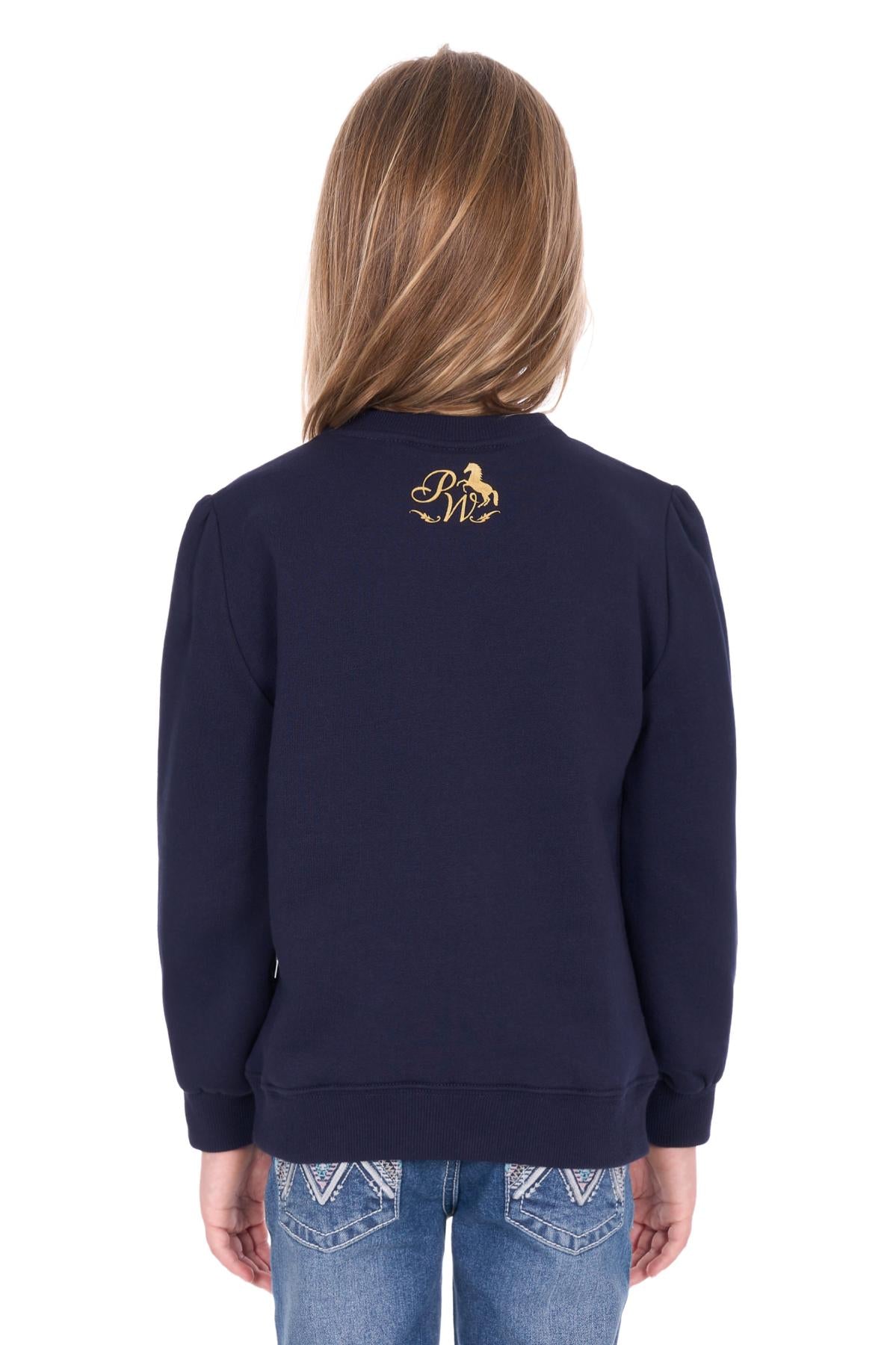 Girls 'Sandy' Crew Neck Jumper - Navy