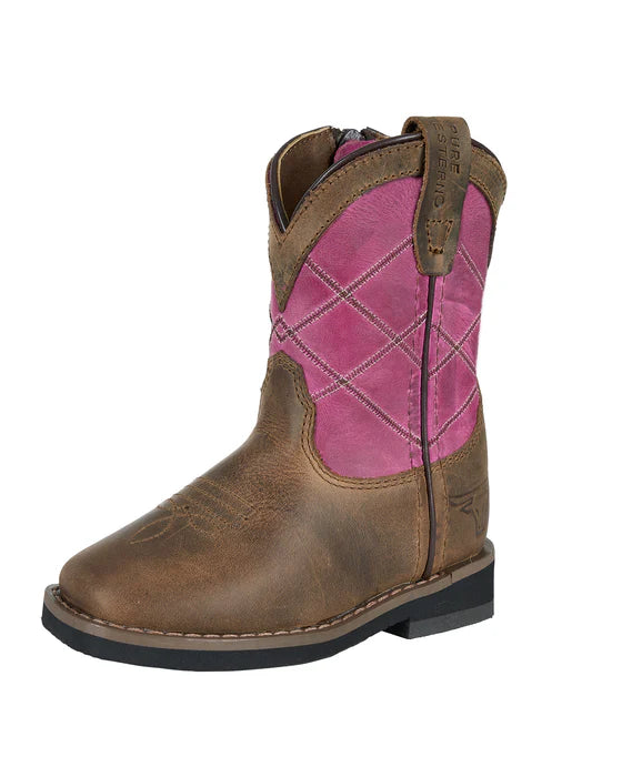 'Hattie' Toddler Western Boot - Pink