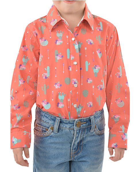PW Longsleeve Shirt - Coral Cactus