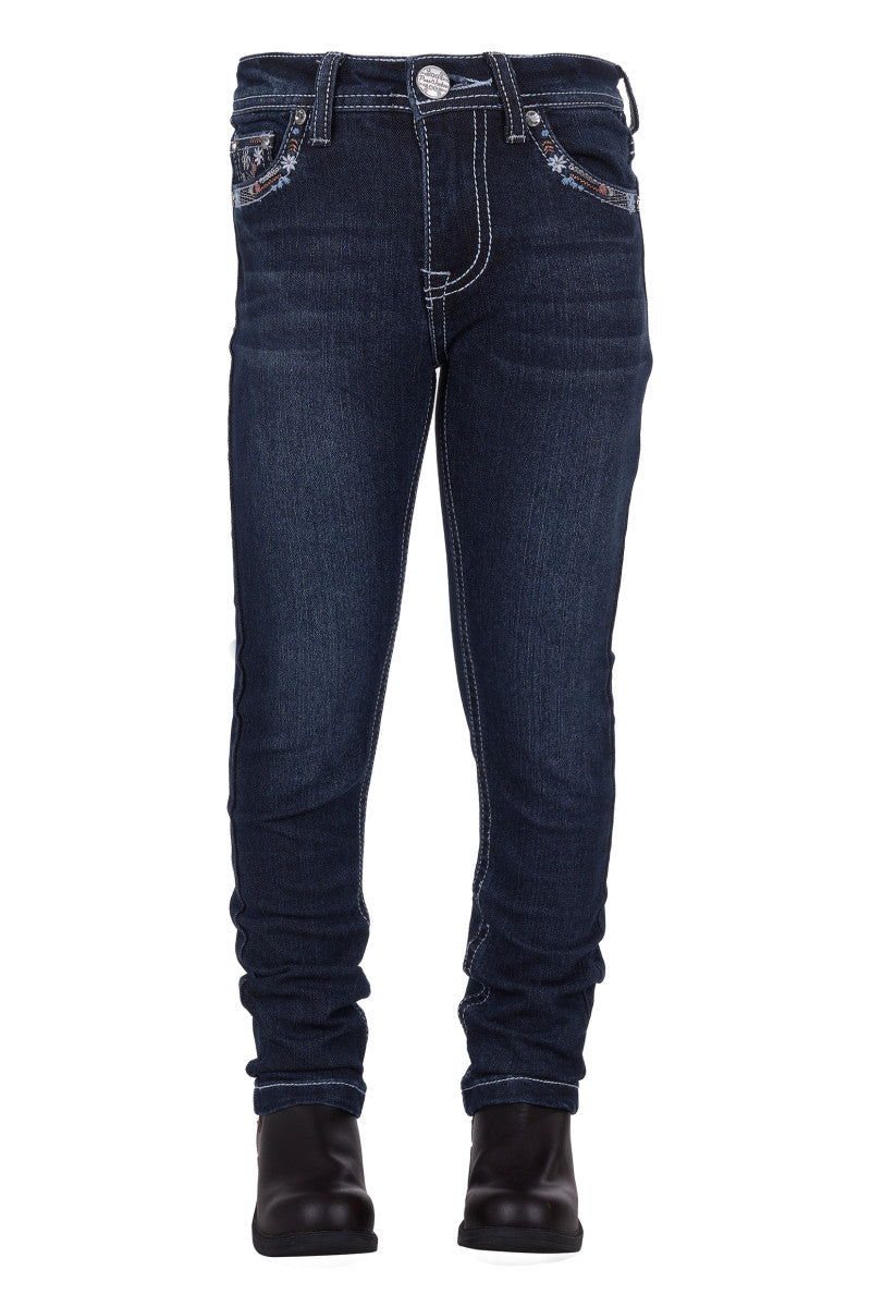 Girls 'Anjelica' Slim Leg Bootcut Jeans