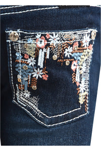 Girls 'Anjelica' Slim Leg Bootcut Jeans