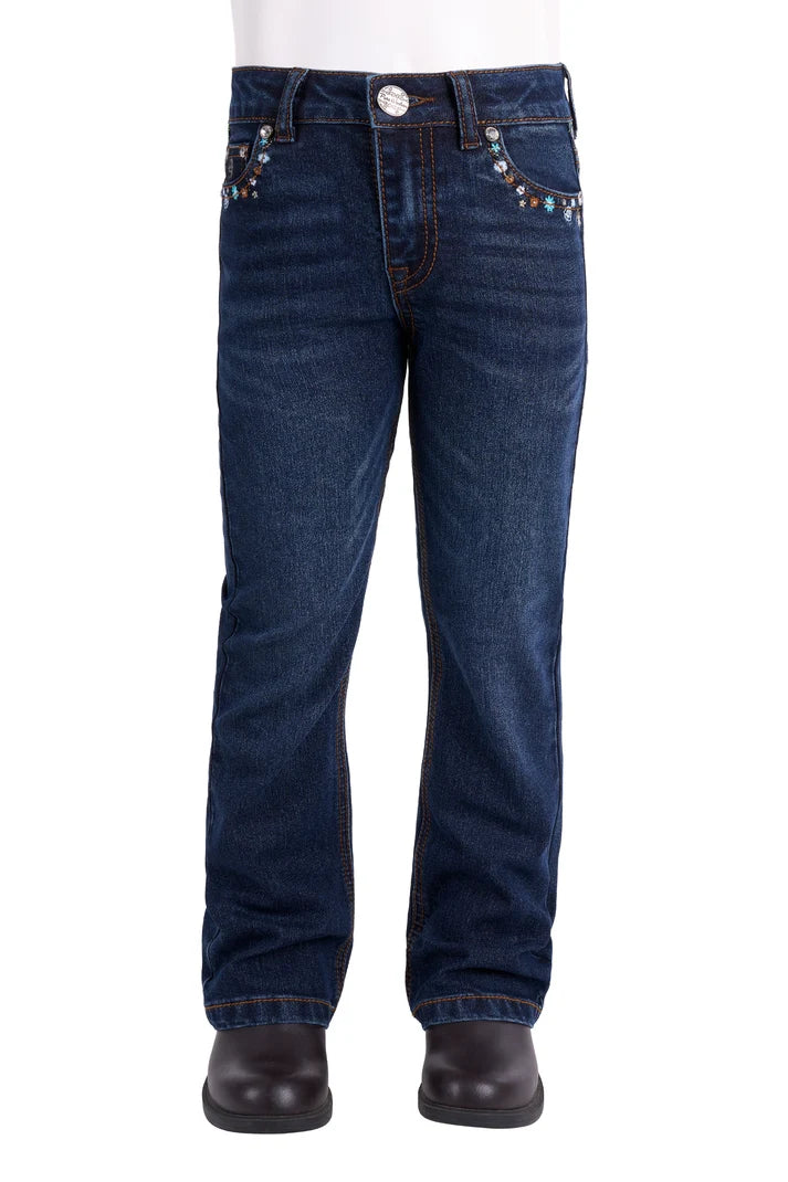 Girls 'Blossom' Bootcut Jeans