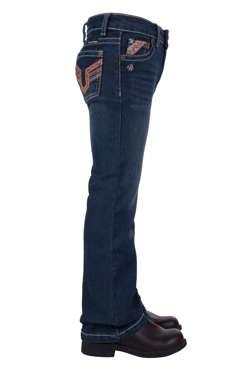 Girls 'Aztec' Bootcut Jeans