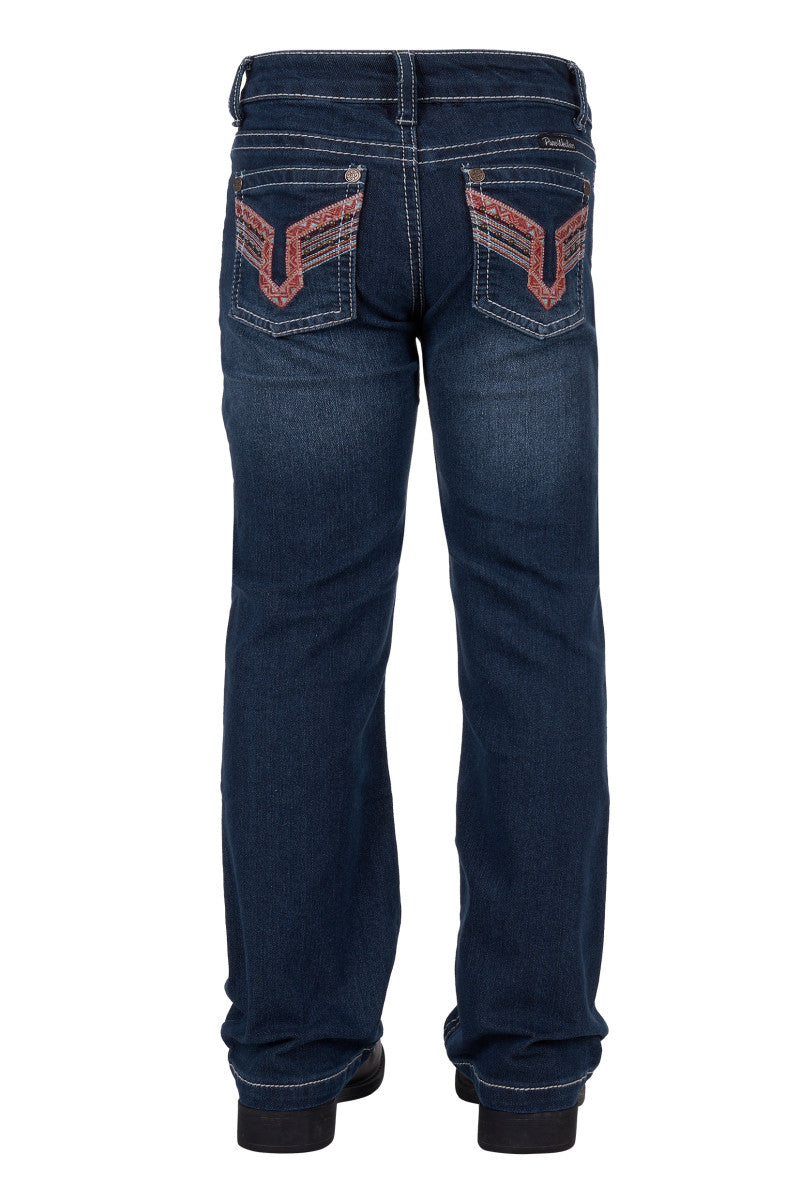 Girls 'Aztec' Bootcut Jeans
