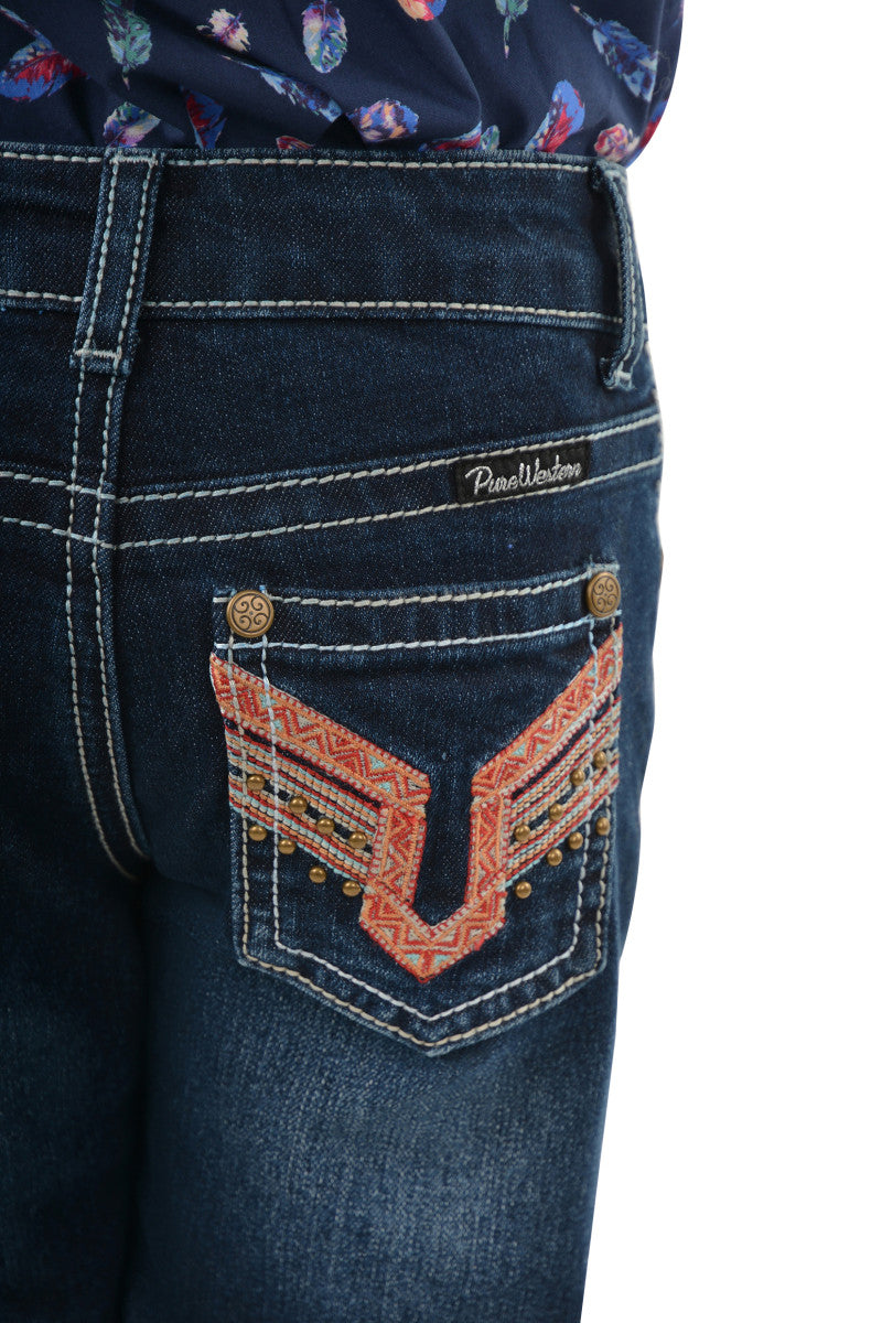 Girls 'Aztec' Bootcut Jeans