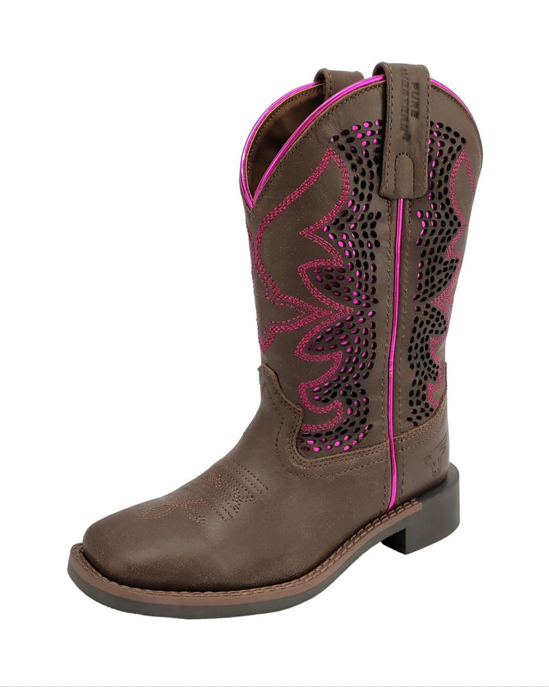 'Abby' Childrens Western Boot - Fuchsia