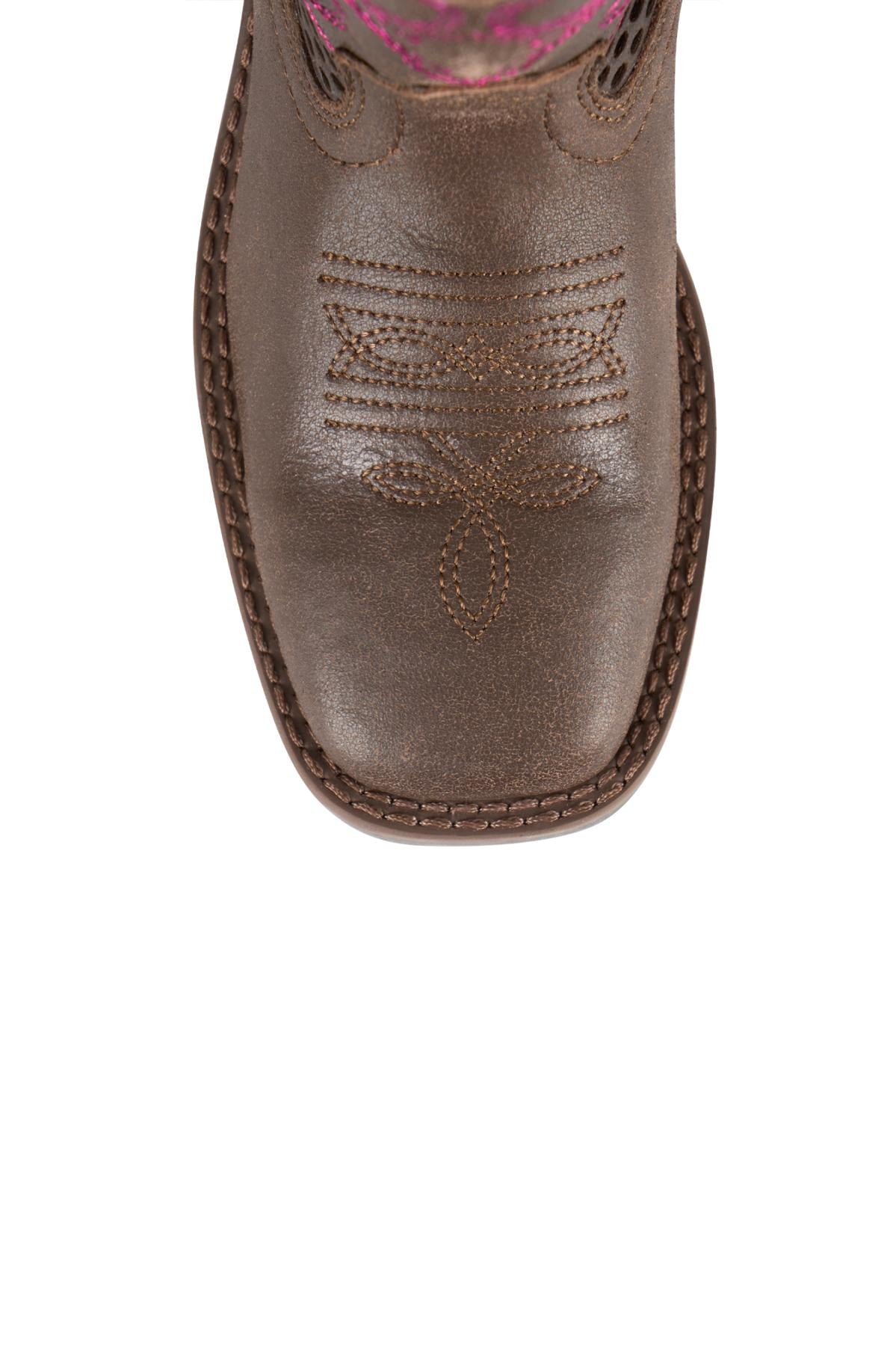'Abby' Childrens Western Boot - Fuchsia