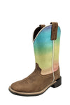 'Maggie' Childrens Western Boot - Rainbow