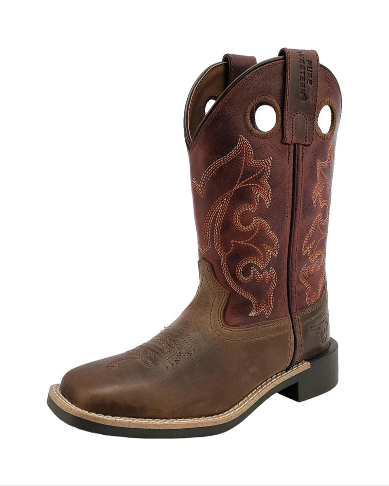 'Levi' Childrens Western Boot - Barn Red