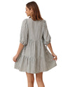 'Jess' Stripe Babydoll Dress - Sage