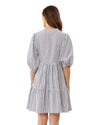 'Jess' Stripe Babydoll Dress - Blue