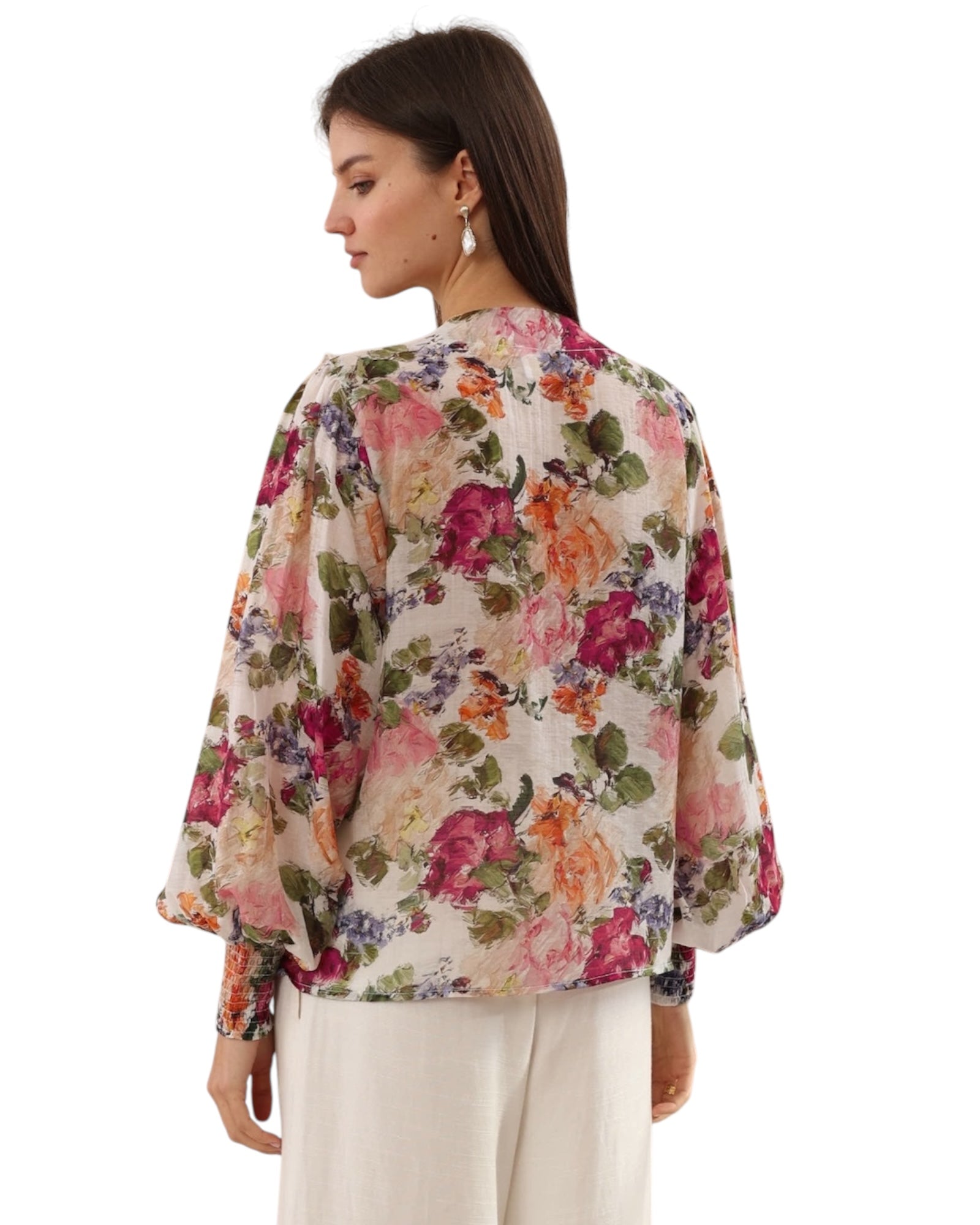 'Ruby' Floral Ruffle Top - Pink
