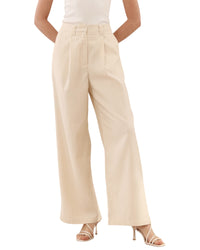 'Laura' Linen Pants - Cream