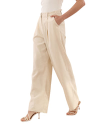 'Laura' Linen Pants - Cream