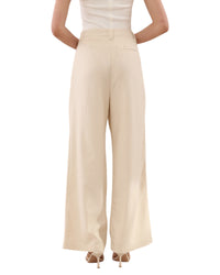 'Laura' Linen Pants - Cream
