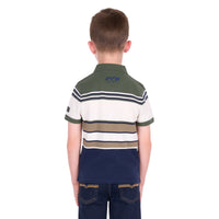 Boys 'Jay' Short Sleeve Polo - Green/Navy