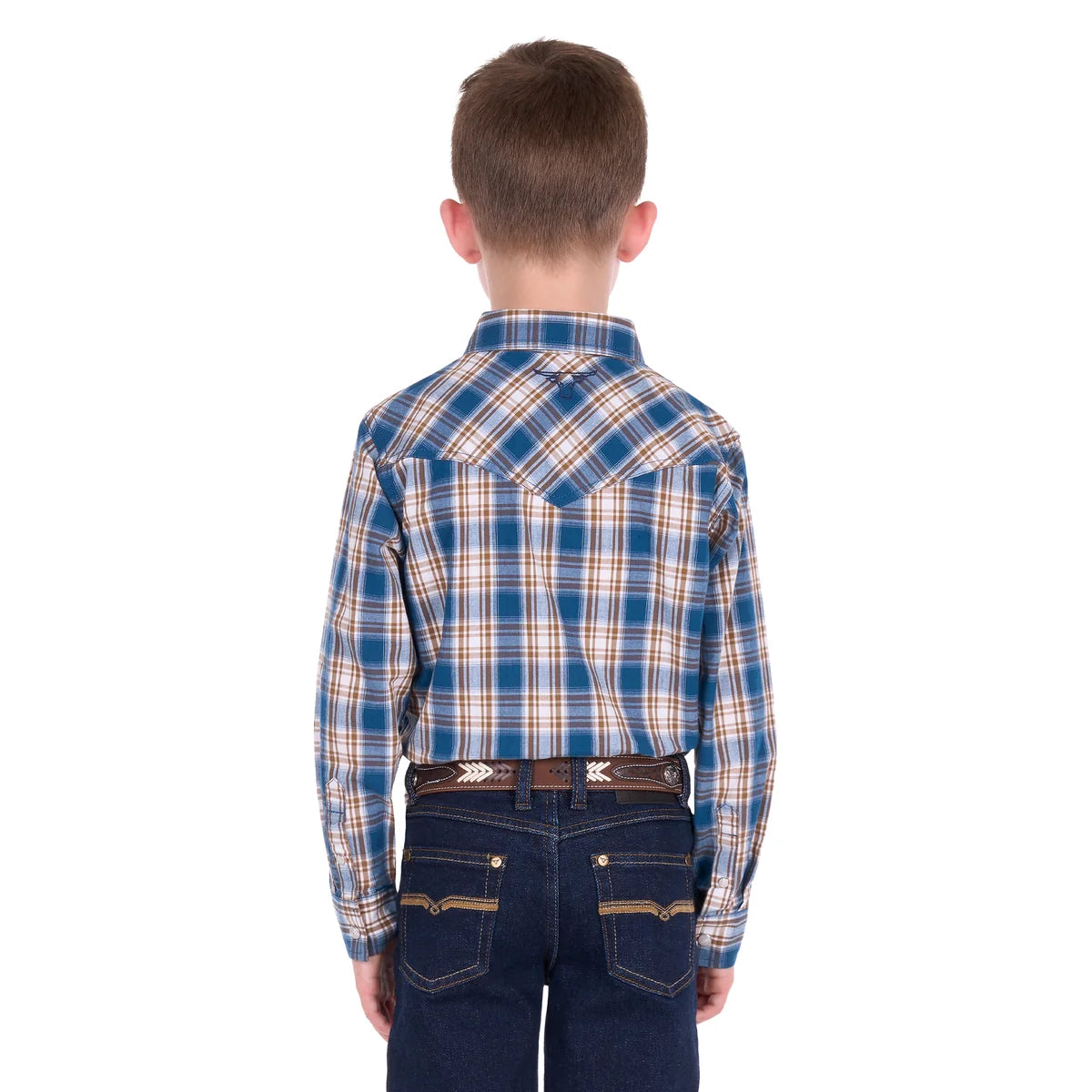 ‘Todd’ Longsleeve Shirt - Navy/Tan