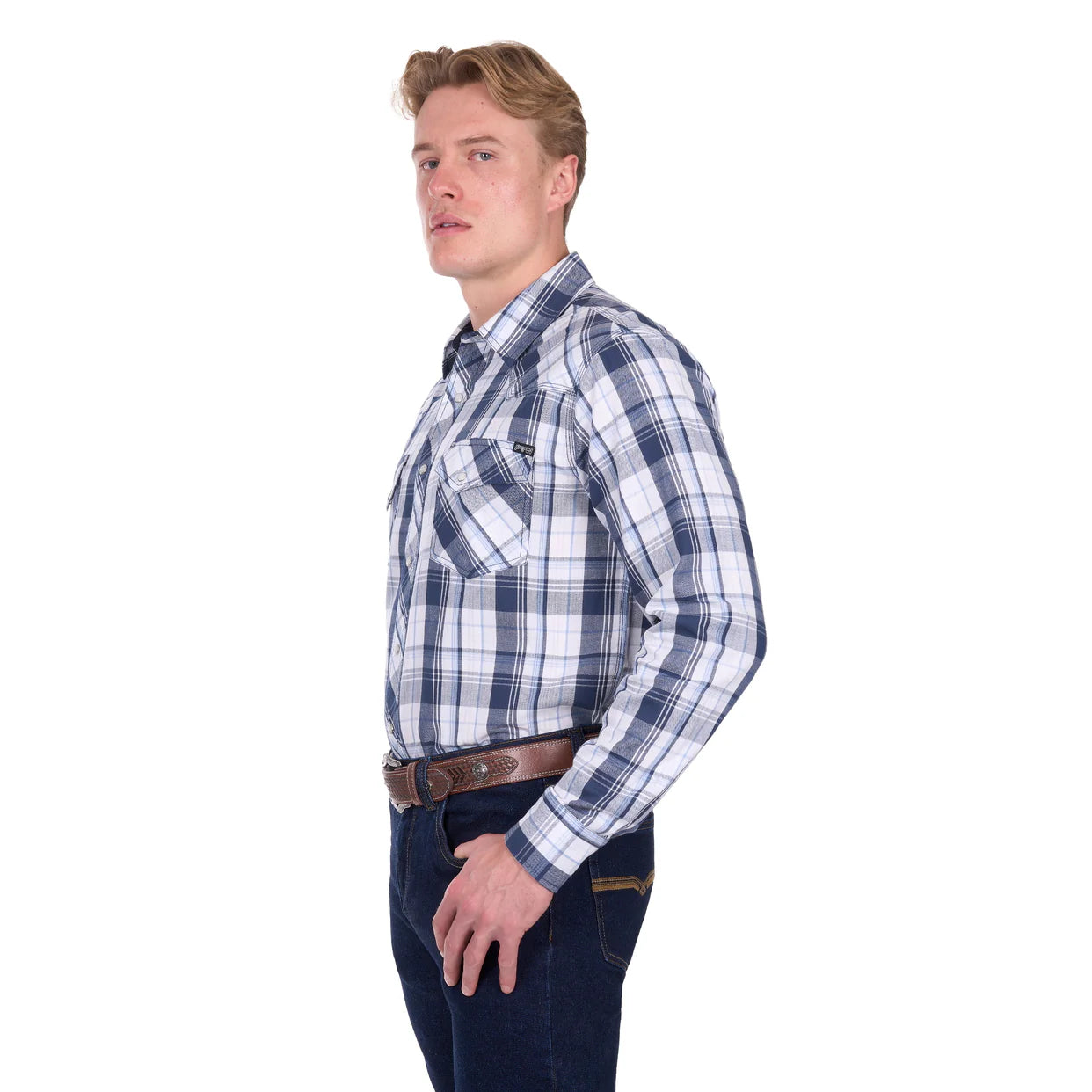 ‘Billy' Longsleeve Shirt - Navy/White
