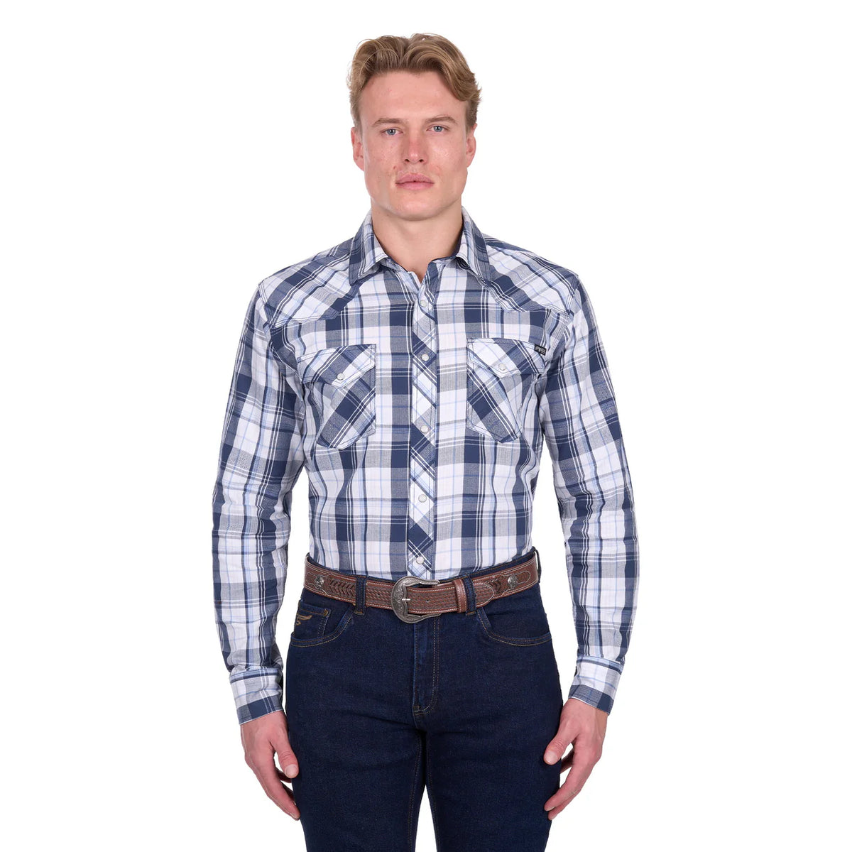 ‘Billy' Longsleeve Shirt - Navy/White