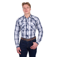 ‘Billy' Longsleeve Shirt - Navy/White